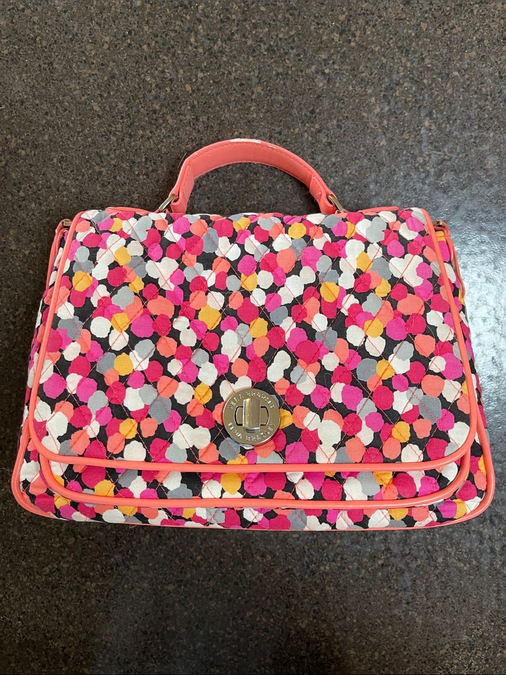 Vera Bradley Confetti Print  Crossbody Satchel